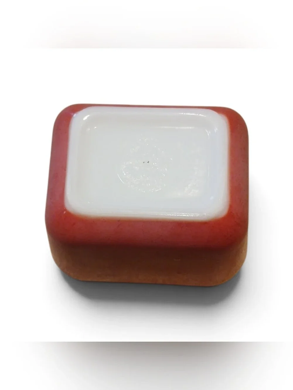 PYREX Red Milk Glass Refrigerator Dish